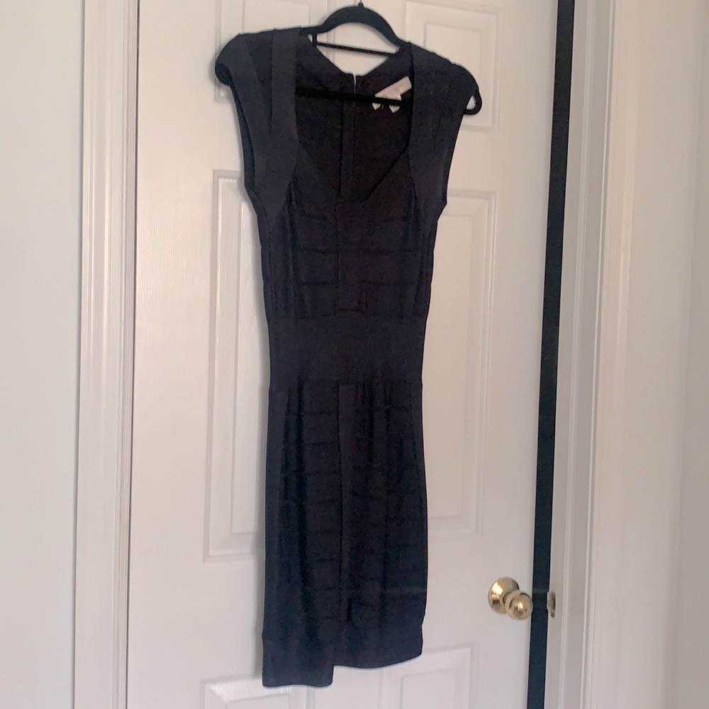French connection black bodycon dress sz 4